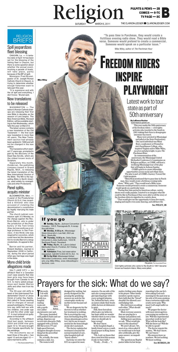 A newspaper article about a civil rights story.